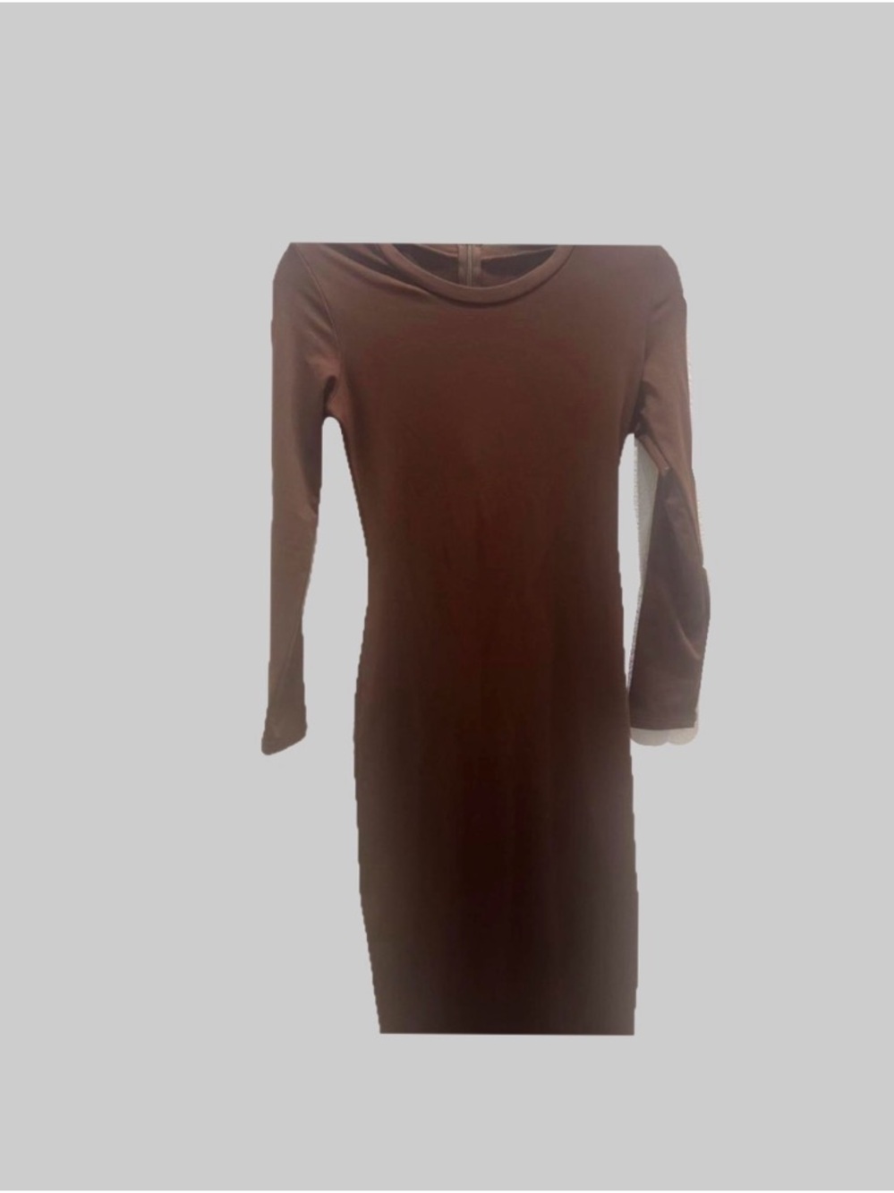 Forever 21 Chocolate Brown Long Sleeve Bodycon Dress